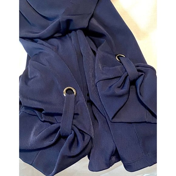 Tommy Bahama Blue White Striped Dress W Blue Chicos Cardigan Fits Like Medium - Picture 8 of 9